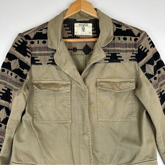Pull & Bear Snap Aztec Jacket - Picture 2 of 8